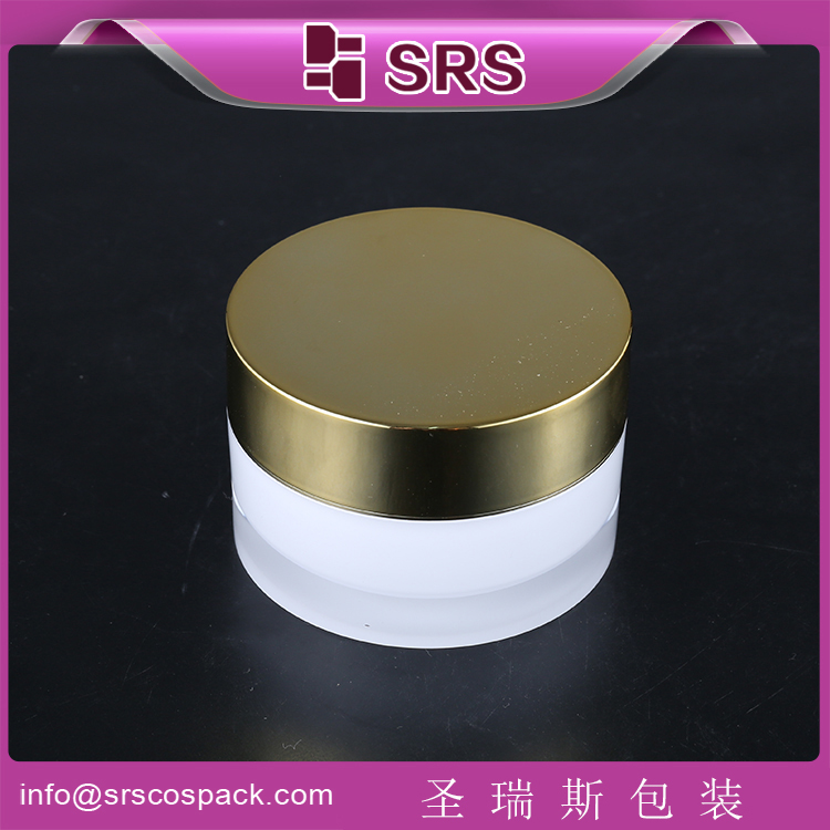 J022 acrylic cream jar with aluminum cap